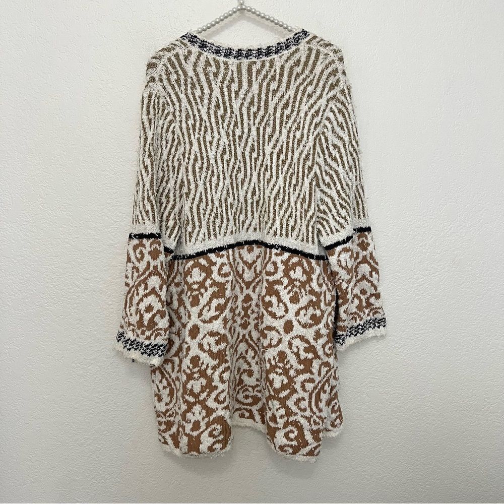 Chico’s Pattern Mix Audrey Open Front 3/4 Sleeves Cardigan Women’s Size 2 Medium - Picture 3 of 10